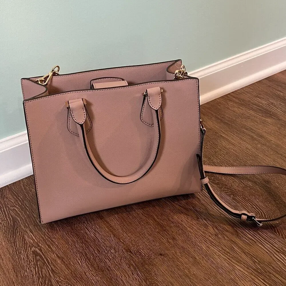 NWT Michael Kors Bridgett Tote in Fawn/Blush Pink - Picture 3 of 9